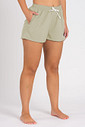 Short Praia Confort Feminino Liso Bege Short Praia Confort Feminino Liso Bege
