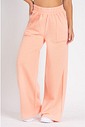 Calça Wide Leg Moletom Salmão