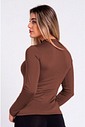 Camiseta Térmica Manga Longa Feminina Peluciada Marrom Camiseta Térmica Manga Longa Feminina Peluciada Marrom