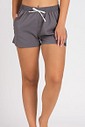 Short Praia Confort Feminino Liso Chumbo Short Praia Confort Feminino Liso Chumbo