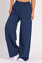 Calça Wide Leg Moletom Marinho Calça Wide Leg Moletom Marinho