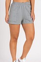 Short de Moletom Feminino Bolso a Fio Chumbo  Short de Moletom Feminino Bolso a Fio Chumbo