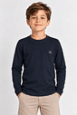 Camiseta Térmica Manga Longa Peluciada  Infantil Preto