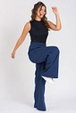 Calça Wide Leg Moletom Marinho Calça Wide Leg Moletom Marinho