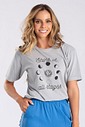 T-shirt Estonada Lua Cinza  T-shirt Estonada Lua Cinza