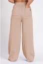 Calça Wide Leg Moletom Peluciada Cappuccino Calça Wide Leg Moletom Peluciada Cappuccino
