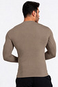 Camiseta Térmica Manga Longa Masculina Peluciada Bege Camiseta Térmica Manga Longa Masculina Peluciada Bege