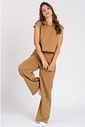 Calça Wide Leg Moletom Peluciada Caramelo Calça Wide Leg Moletom Peluciada Caramelo