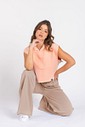 Calça Wide Leg Moletom Cappuccino Calça Wide Leg Moletom Cappuccino