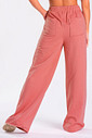 Calça Wide Leg Moletom Coral