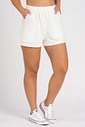 Short de Moletom Feminino Bolso a Fio Off White  Short de Moletom Feminino Bolso a Fio Off White