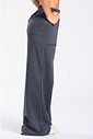 Calça Wide Leg Moletom Peluciada Mescla Escuro Calça Wide Leg Moletom Peluciada Mescla Escuro