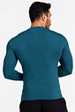 Camiseta Térmica Manga Longa Masculina Peluciada Azul Petroleo