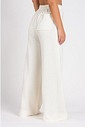 Calça Wide Leg Moletom Peluciada Off White