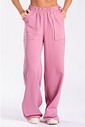 Calça Wide Leg Moletom Peluciada Rosê Calça Wide Leg Moletom Peluciada Rosê