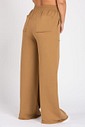 Calça Wide Leg Moletom Caramelo
