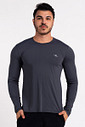 Camiseta Proteção Solar UV DRY Manga Longa Masculina Chumbo Camiseta Proteção Solar UV DRY Manga Longa Masculina Chumbo