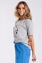 T-shirt Estonada Lua Cinza  T-shirt Estonada Lua Cinza