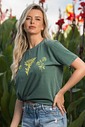T-shirt Estonada Trio Floral Verde