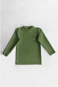 Camiseta Térmica Manga Longa Peluciada  Infantil Verde Musgo