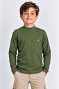 Camiseta Térmica Manga Longa Peluciada Infantil Verde Musgo Camiseta Térmica Manga Longa Peluciada Infantil Verde Musgo