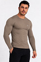 Camiseta Térmica Manga Longa Masculina Peluciada Bege Camiseta Térmica Manga Longa Masculina Peluciada Bege