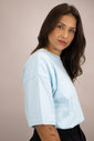 T-shirt Oversized Lisa Azul Luxo Urbano