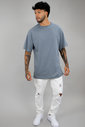 T-shirt Oversized Masculina Cinza Luxo Urbano T-shirt Oversized Masculina Cinza Luxo Urbano