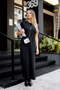 Vestido Longo Feminino Preto Romana Luxo Urbano
