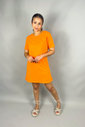 T-shirt Dress Laranja Feminino Luxo Urbano