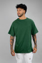 T-shirt Oversized Masculina Verde Musgo Luxo Urbano
