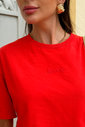 Cropped Bordado Love Vermelho  Luxo Urbano
