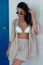 Conjunto Sagres Kimono e Shorts em Tricô Luxo Urbano
