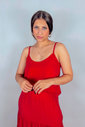 Regata em Viscose Pami Vermelha Luxo Urbano