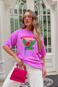 T-shirt Feminina Oversized Tropical Luxo Urbano