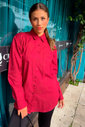 Camisa Cherry Red Maitê em Tricoline Luxo Urbano