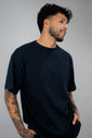T-shirt Oversized Masculina Preta Luxo Urbano
