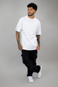 T-shirt Oversized Masculina Branca Luxo Urbano T-shirt Oversized Masculina Branca Luxo Urbano