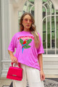 T-shirt Feminina Oversized Tropical Luxo Urbano