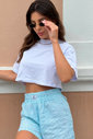 Cropped Bordado Peace Branco  Luxo Urbano