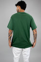 T-shirt Oversized Masculina Verde Musgo Luxo Urbano