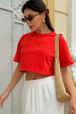 Cropped Bordado Love Vermelho  Luxo Urbano