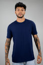 T-shirt Técnologica  Masculina em Modal Marinho Luxo Urbano