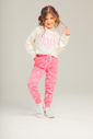 CALÇA MOLETON MENINA NOTAS PINK