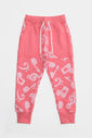CALÇA MOLETON MENINA NOTAS PINK