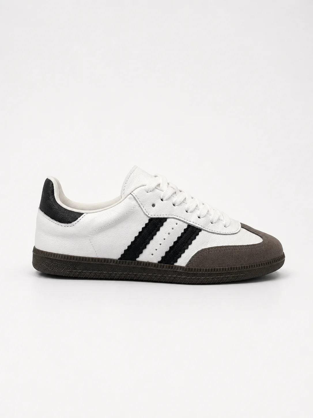Campana - Tênis Feminino em Couro Branco com Listras Laterais Campana - Tênis Feminino em Couro Branco com Listras Laterais