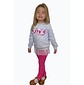 CONJUNTO INFANTIL MENINA CASACO DE MOLETOM E LEGGING PELUCIADA ROSA - BY GUS