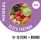 4x Cesta Orgânica FARTURA - 16 ITENS (ENTREGA SEMANAL) 4x Cesta Orgânica FARTURA - 16 ITENS (ENTREGA SEMANAL)