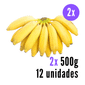 Banana Prata Orgânica EM DOBRO - 2x 500g Banana Prata Orgânica EM DOBRO - 2x 500g