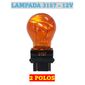 ISO14LX3157 AM 12V - LAMPADA HALOGENA 3157 T25 12V 27/7W AMARELA 2 POLOS (EMB. COM 10 PECAS - VALOR UNITARIO) - PC